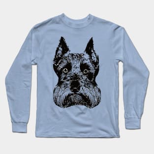 Schnauzer Face Long Sleeve T-Shirt